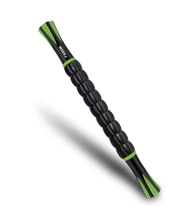 Muscle Roller, Massage Roller Stick for Athletes, Help Reducing Muscle Soreness Cramping Tightness Leg Arms Back Calves Muscle Massager Greenblack2