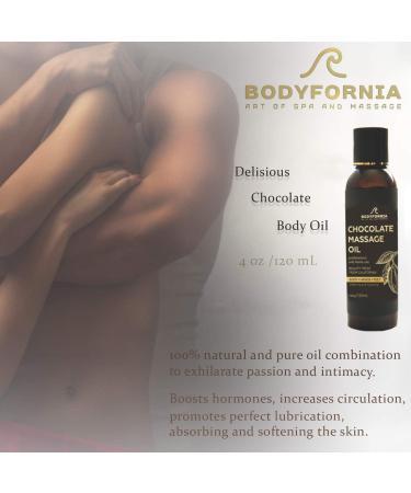 BODYFORNIA Chocolate Body Vegan Oil | Natural Organic Jojoba Moisturizing Oil for Massage & Multi-Purpose Use - Buy Online on GoSupps.com