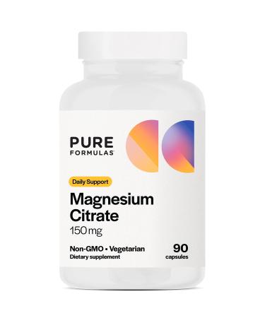 PureFormulas Magnesium Citrate - Supplement for Sleep, Heart Health - Non-GMO - 90 Vegetarian Capsules