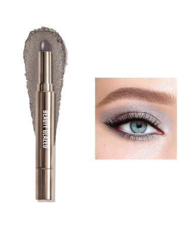 Shimmer Eyeshadow Stick Metallic Creamy Eyeshadow Pencil Crayon Eye Brightener Highlight Makeup Waterproof Long Lasting Cream Eye Shadow (#09 TAUPE)