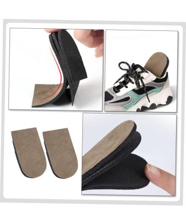 NOLITOY 4 Pairs Inner Heightening Insoles - Men's Shoe Lifts Anti-Slip Orthopedic Heel Inserts Soft EVA Suede Pads for Comfort & Support - Buy Online on GoSupps.com