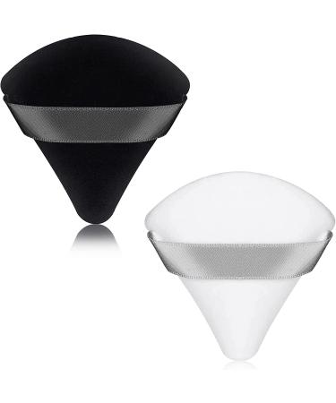 Buy Triangle Makeup Powder Puff Set - 4 Washable & Reusable Face Sponges for Loose Powder & Foundation | Black & White - International Shipping Available - Buy Online on GoSupps.com
