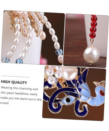 FRCOLOR 1pc Pearl Phoenix Hair Clip Chinese Hanfu Pearl Headpiece Hair Clips Rhinetone Hair Stick Vintage Hair Accessories Tassel Hairpins Pearl Hair Accessories Trendy Freshwater Pearls - Buy Online on GoSupps.com