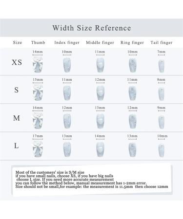 Nails Nail Tips Nails Set Handmade Short Heart Diamond Design Reusable Fake Nails Glitter Full Cover Wearable Artificial Nail Tips Art Press On Nail(5-L) - Buy Online on GoSupps.com