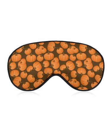 Fresh Ripe Pumpkins Sleep Mask for Women Adjustable Sleeping Eye Shades Cover with Elastic Strap