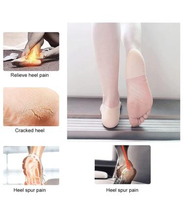Sioppkik Heirs Cushion Gel Heel Protection Pads - Silicone Heel Socks for Plantar Fasciitis & Cracked Heels - Pain Relief & Comfort - Buy Online on GoSupps.com
