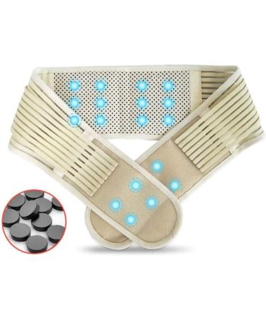 Self-Warming Lumbar Pest Belts for Women - Beige Magnet Waist Support & Infrared Heat - Buy Online on GoSupps.com