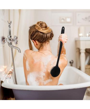 Shop Premium Back Scrubber & Bathing Brush | Multifunctional Body Brush with Black Handle for Massage & Peeling - Ideal for Showers - Buy Online on GoSupps.com