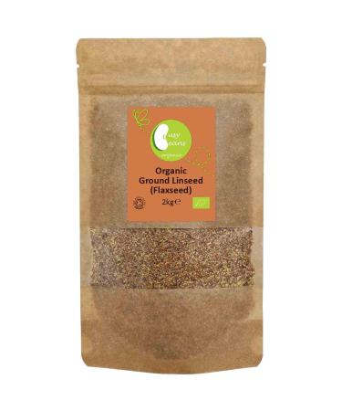 Organic Ground Linseed (Milled Flaxseed) - Certified Organic - by Busy Beans Organic (2kg) 2 kg (Pack of 1)