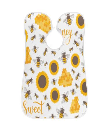 Bee Sunflowers Beard Bib Apron - Waterproof Hair Catcher for Men | Non-Stick Grooming Cape with Suction Cups | Perfect Gifts for Men - Buy Online on GoSupps.com