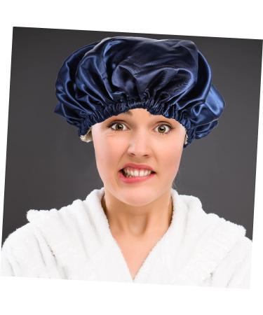 Adjustable Buckle Silk Night Cap Set - 2pcs Tibetan Green Women's Spa & Shower Bonnets - Buy Online on GoSupps.com