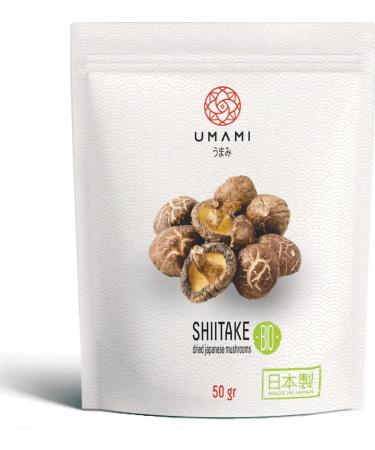 Umami Umami Organic Shiitake Mushrooms grown in Japan 50g - cultivated in the forests of Kyushu growing in Kunugi logs