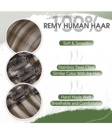Buy Hetto Clip-In Real Hair Extensions | Blonde & Golden Brown Highlights | 35 cm 100g | Premium Remy Hair - Buy Online on GoSupps.com