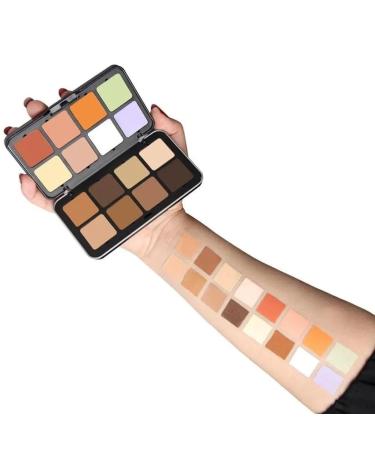 Cream Makeup Palette Cream Concealer Palette - Face Cosmetics Palette | Under Eye Concealer 16 Colors Beauty Cream Makeup Concealer Moisturizing Concealer - Buy Online on GoSupps.com