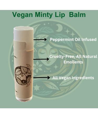 Vegan Minty Lip Balm | Hydrating Anti-Aging & Soothing | Natural & Cruelty-Free | No Harmful Chemicals for Cracked Dry Lips - Buy Online on GoSupps.com