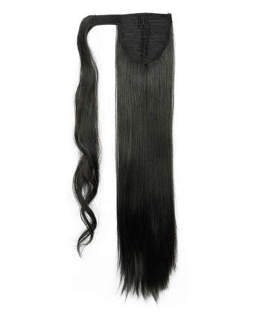 Pferdeschwanz Clip-In Hair Extensions - 66cm Ombre Natural Black Ponytail Wrap | Magical Adhesive Tape-In - Buy Online on GoSupps.com
