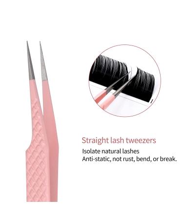 Professional False Eyelash Extension Tweezers Straight and Curved High-Quality Lash Extension Tools for Lash Fan Isolation Smooth Stainless Steel Grip By Wendy lashes. tweezers-1 - Buy Online on GoSupps.com