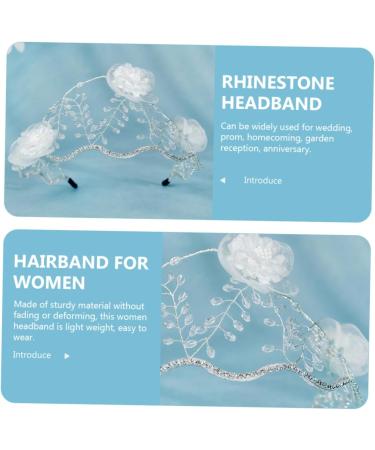 Beavorty bride headband bride pearl rhinestones vintage the flowers wild crystal press hair headgear hair accessories hair bands girls headbands lace bridal headband Hong style - Buy Online on GoSupps.com