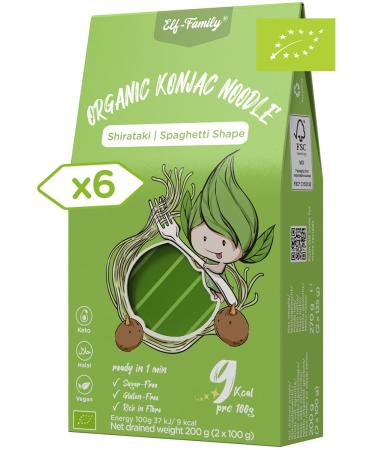 Elf-Family Bio Konjak noodles Ultra Low Carb Shirataki pasta vegan gluten-free-270g x6 box (12 pack) instant pasta noodles without carbohydrates/keto/low-calorie/fat-free/sugar-free-Spaghetti 6-spaghetti - Buy Online on GoSupps.com