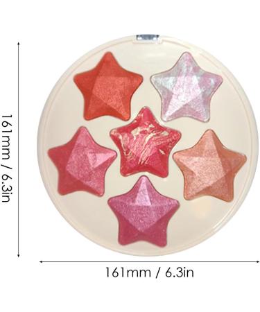 Shimmer Highlighter Blush - Long Lasting Shimmer Face Palette 6 Colors Makeup Tools For Traveling School Company Dating Home And Bar Pochy 01 - Buy Online on GoSupps.com