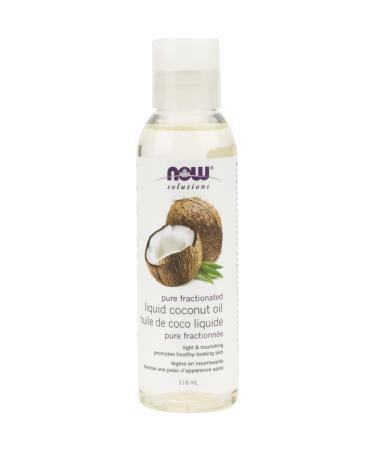 NOW Solutions Liquid Coconut Oil Light and Nourishing Promotes Healthy-Looking Skin and Hair 118mL Coconut 118 ml (Pack of 1)