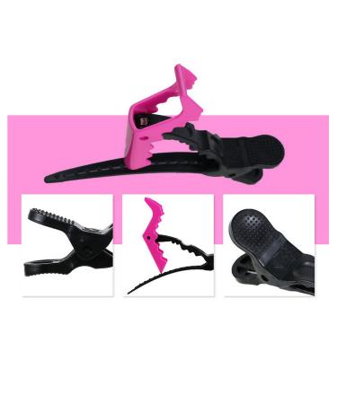 BEINY 6PCS Plastic Crocodile Hair Styling Clips - Non Slip Grip Alligator Clips for Thick Hair - Rose Red Barrettes for Women Girls - Buy Online on GoSupps.com