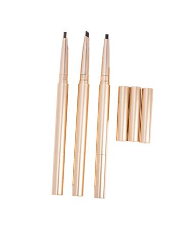 Mikinona 3pcs Double Ended Eyebrow Pencil Brow Pencil Brown Waterproof Brow Pencil Eyebrow Pencil Waterproof Makeup Accessories Eyebrow Pencil Dark Brown Makeup Tools Brow Pencil Black