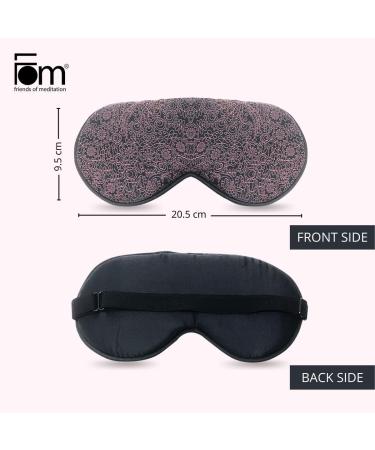 Shop Friends of Meditation 100% Mulberry Silk Sleep Mask - Red Print Eye Mask for Comfortable Sleep | International Shipping Available - Buy Online on GoSupps.com