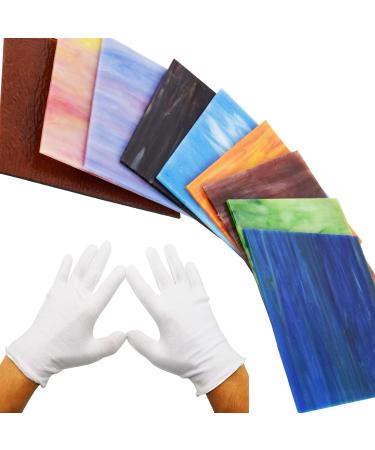 KIPHEPI 9 Sheets Mixed Textures Stained Glass 6x6 Pack - Art Glass Supplies for Crafts - Color Variety Textured Mosaic Tiles - Buy Online on GoSupps.com