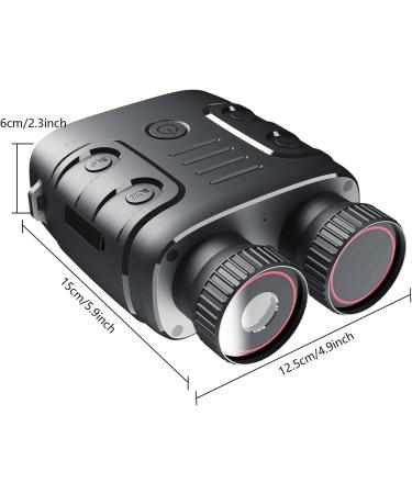 1080P Night Vision Goggles | 984ft Range | 5X Optical Zoom | 850NM Infrared | Large Screen | Photo & Video | Black - Buy Online on GoSupps.com