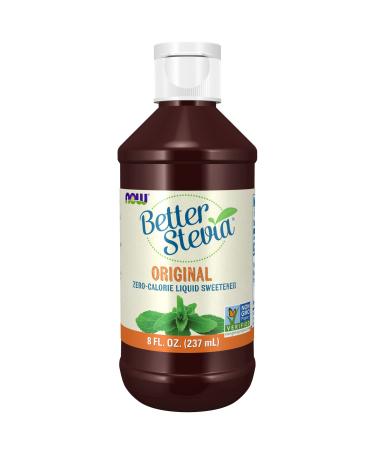 NOW Foods, Better Stevia Liquid, Original, Zero-Calorie Liquid Sweetener, Low Glycemic Impact, Certified Non-GMO, 8-Ounce 8 Fl Oz (Pack of 1)