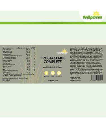 Wellpursan Prostate Support - 180 Vegan Capsules with Pumpkin Seed Saw Palmetto & Pomegranate - Rich in Lycopene Selenium & Zinc - Additive-Free Formula - Buy Online on GoSupps.com