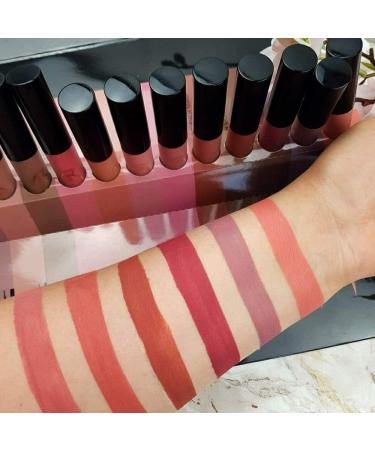 Mist Matte Nude Lipstick Set 12 Colors Waterproof Long Lasting Lip Gloss Non-Stick Cup Lipstick - Buy Online on GoSupps.com