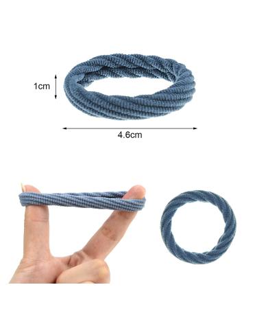 80 Pcs Seamless Cotton Hair Ties for Women - Elastic Wave Style Bands for Curly & Thick Hair - Buy Online on GoSupps.com