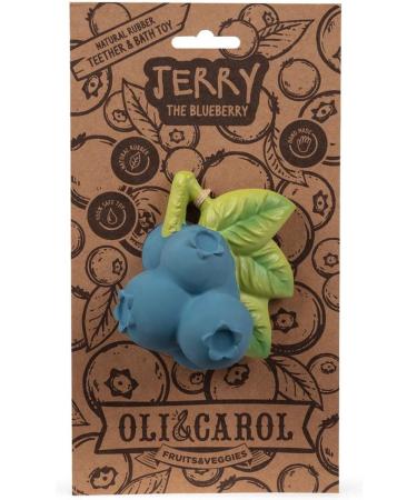 Oli & Carol Jerry the Blueberry Baby Teething Ring Natural Rubber 9 cm | Safe & Eco-Friendly Teether for Infants - Buy Online on GoSupps.com