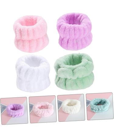 minkissy 8 Pairs Wristband Facial Hair Band Make up Headband Sweat Bands for Wrists Hair Tie with Bow Shower Hair Band Beauty Headband Women Wash Wrist Band Wipe Sweat Miss Sweatband Plush - Buy Online on GoSupps.com