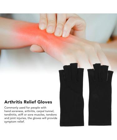 Arthritis Relief Gloves Soreness Relief Fingerless Cotton Compression Gloves Soft Portable for Cycling for Women (M) - Buy Online on GoSupps.com