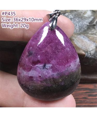 Natural Ruby Zoisite Pendant - Red Green Gemstone Jewelry Gift for Luck & Wealth | AAAA Quality Crystal Stone 36x29x10mm - Buy Online on GoSupps.com