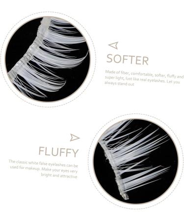 Beavorty 6 Pairs makeup false eyelashes fake eyelash faux eyelashes drama lashes masquerade makeup accessories natural false lash fluffy eyelashes 3d fiber white cross upper eyelashes - Buy Online on GoSupps.com