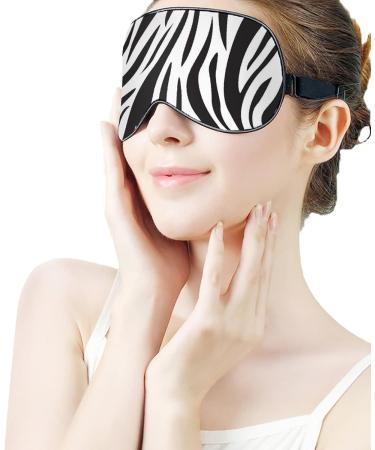 Zebra Print Sleep Mask for Women | Adjustable Eye Shades Cover with Elastic Strap - Comfort & Style for Better Sleep - Buy Online on GoSupps.com