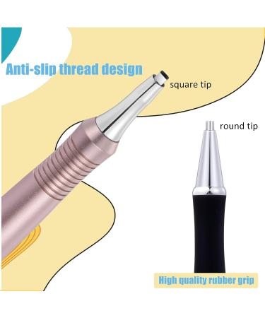 benote Diamond Art Pen  Twist Drill Pen Diamond Art Tools with Square and Round Pen Tips Multi Replacement Pen Heads Wax  for Art DIY Craft Adults or Kids - B9 Rose Gold - Buy Online on GoSupps.com