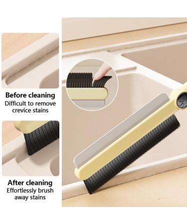 Multi-Function Rotating Crevice Cleaning Brush Hard Bristle Crevice Cleaning Brushes with Scraper 25 Degree Rotating Cleaning Brush for Toilet Bathroom Sink Window (2pcs White) - Buy Online on GoSupps.com