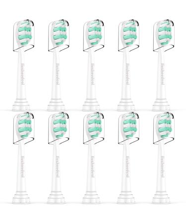 Jiuzhoudeal Toothbrush Replacement Heads for Philips Sonicare C2 Plaque Control ProtectiveClean 4100 5100 6100 Electric Toothbrush Heads HX9023 10-Pack White