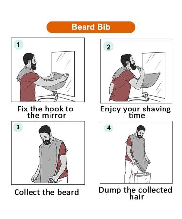Beard Bib Apron for Men - Hair Clipping Catcher with Waterproof Design and Suction Cups - Buy Online on GoSupps.com