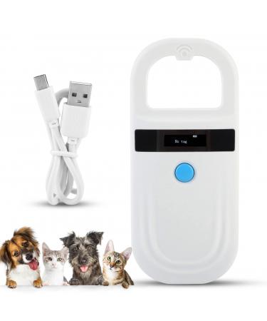 Agatige Pet Microchip Scanner RFID EMID Reader 134.2kHz Rechargeable Animal Chip ID Scanner Handheld RFID Reader for Animal/Pet/Dog/Cat with 128 Tag Information Storage