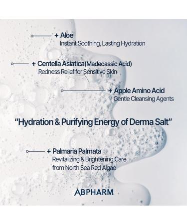 ABPHARM Derma Salt Foaming Cleanser Gentle cleansing Sooting Hydration Sebum Control Suitable for sensitive skin Vegan Korea No.1 Derma Salt Formula Aloevera Skin-friendly ingredients - Buy Online on GoSupps.com