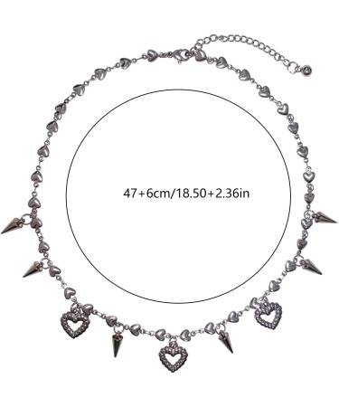 Oralgo Heart-Trailer Necklace | Trendy Punk Choker Chain for Women & Girls | Versatile Metal Accessory - Buy Online on GoSupps.com