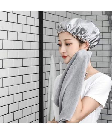 AHENOD Reusable Waterproof Shower Caps for Women - 3 Pack with Double Layers for Hair Protection - EVA Material - 3 Colors - Buy Online on GoSupps.com