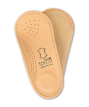 3/4 Light Orthotic Shoe Insoles Inserts Tacco Elastic   Light Arch Support and Shock Absorbing Pads   Vegetable Tanned Leather   Made in Germany (38 EUR/US L7) 38 EUR / US L7 - Buy Online on GoSupps.com