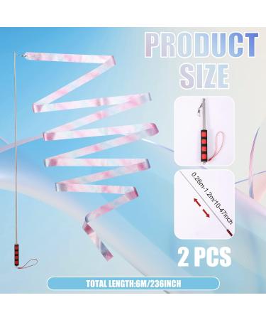 SAVITA 2pcsÂ Ribbons for Gymnastics Â 236inch/6m Dance Ribbons with Soft Stainless Steel Rod Glitter Dance Ribbons and Dance Ribbons Red for Artistic Dancing Gymnastics Kids Dancing - Buy Online on GoSupps.com